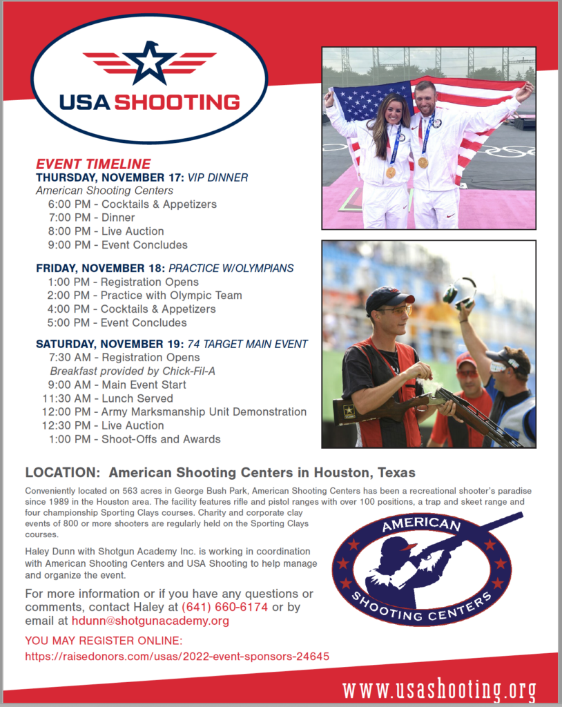 Registration open2022 National Sporting Clays Cup USA Shooting